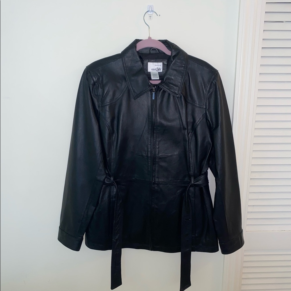 Fitted Black Leather Jacket